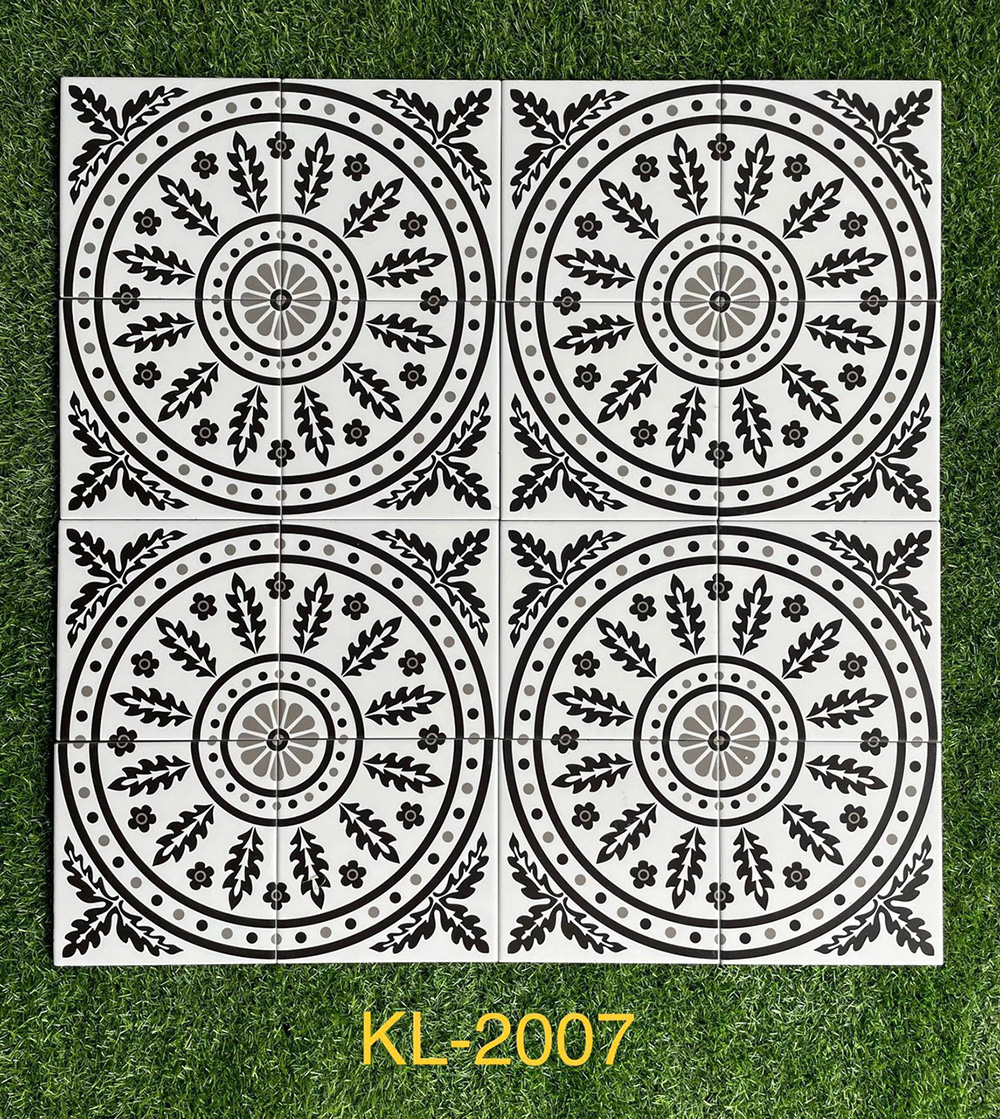 Gạch bông cổ điển họa tiết hoa văn ghép 20x20 KL2007